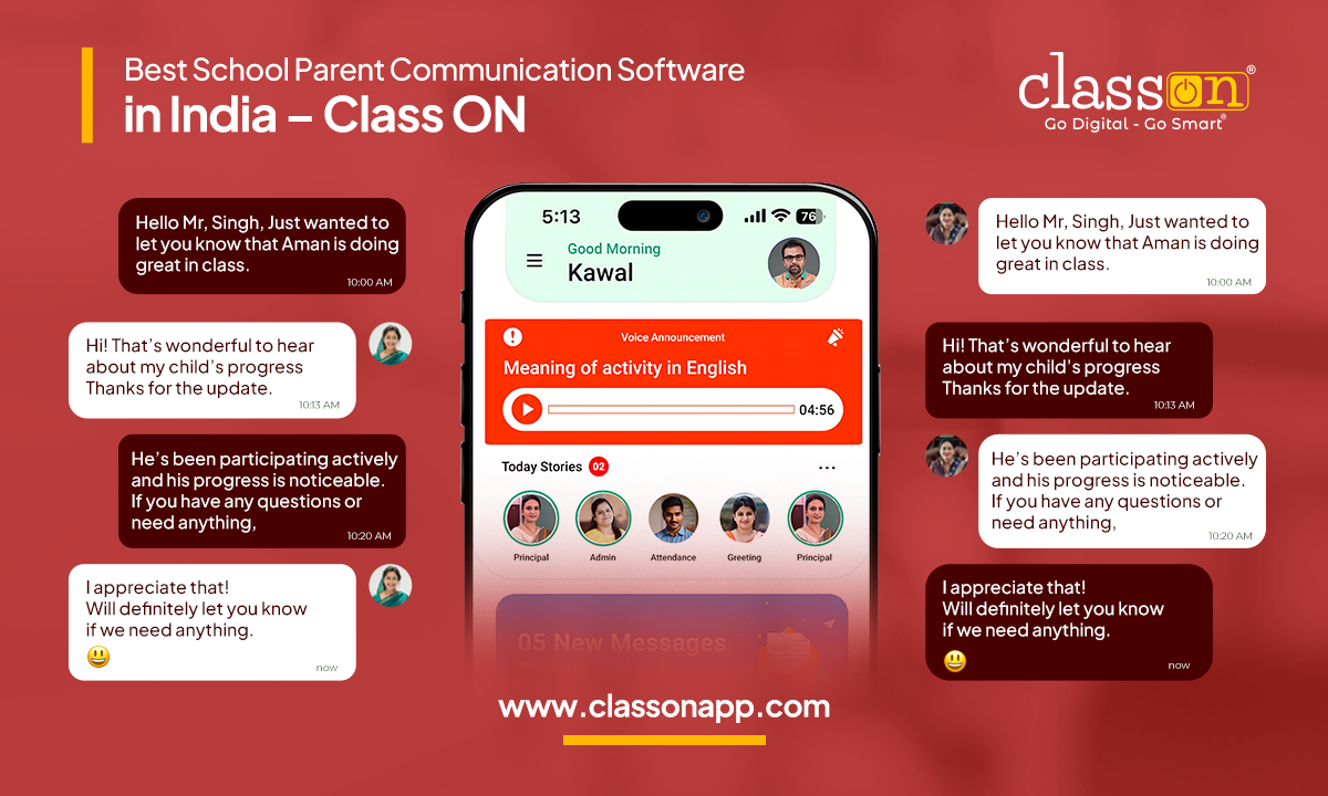 School Parent Communication Software in India – Class ON